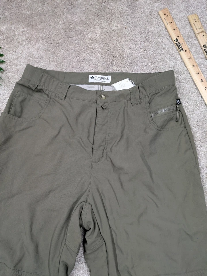Pantalones de exterior Columbia para hombre 34 forrados de franela verde salvia rectos resistentes al agua Foto 2 de 4
