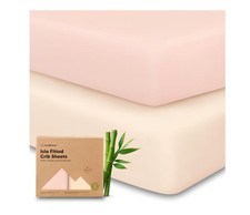 KeaBabies 2-Pack Baby Crib Sheets for Boys, Girls - 52x28 Viscose from Bamboo