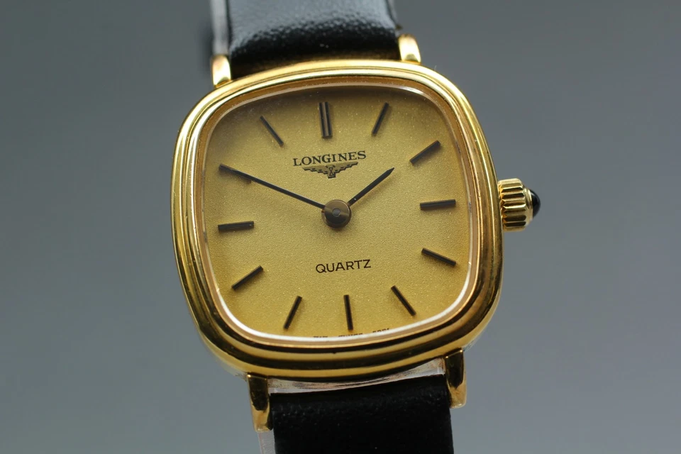 Reloj Longines 717 4351 de cuarzo cuadrado dorado vintage 1987 [N como nuevo] de Japón Foto 2 de 4