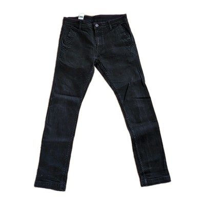 Levi's 65504 Red Patch Skinny Tall Fit Black Jeans W32 L31 S1535