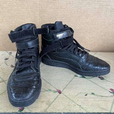 Puma Sky II High Size 6 women shoes Black White Strap Athletic Classic 36151001 