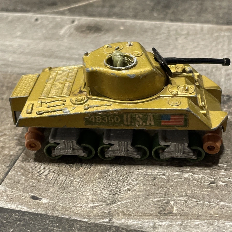 Vintage 1974 Matchbox Battle Kings K-101 Diecast Sherman Tank - Image 2 of 4
