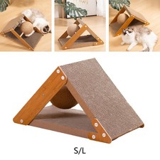 Rullo interattivo per tiragraffi per gatti con sfera per graffiare il legno