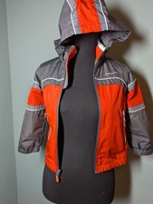 London Fog, Childrens Zip Up with Hood, Rad and Gray, 6,