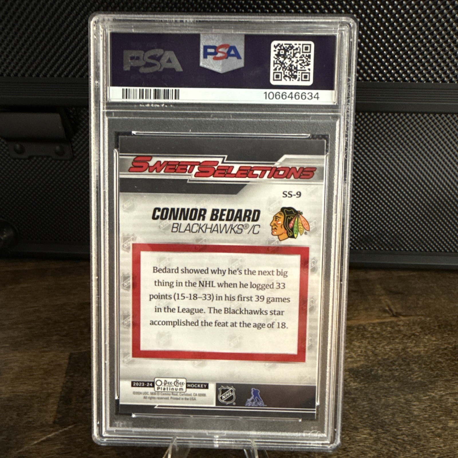 2023-24 O-Pee-Chee Platinum - Sweet Selections Connor Bedard Rookie PSA 10 💎 view 2