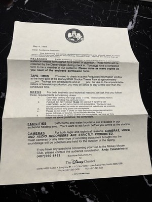Disney New Mickey Mouse Club 1993 Brittany Spears, Justin Timberlake Cast Invite
