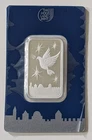HOLY LAND MINT DOVE OF PEACE 1/2 OUNCE SILVER BAR IN ASSAY CARD SKU IL000022