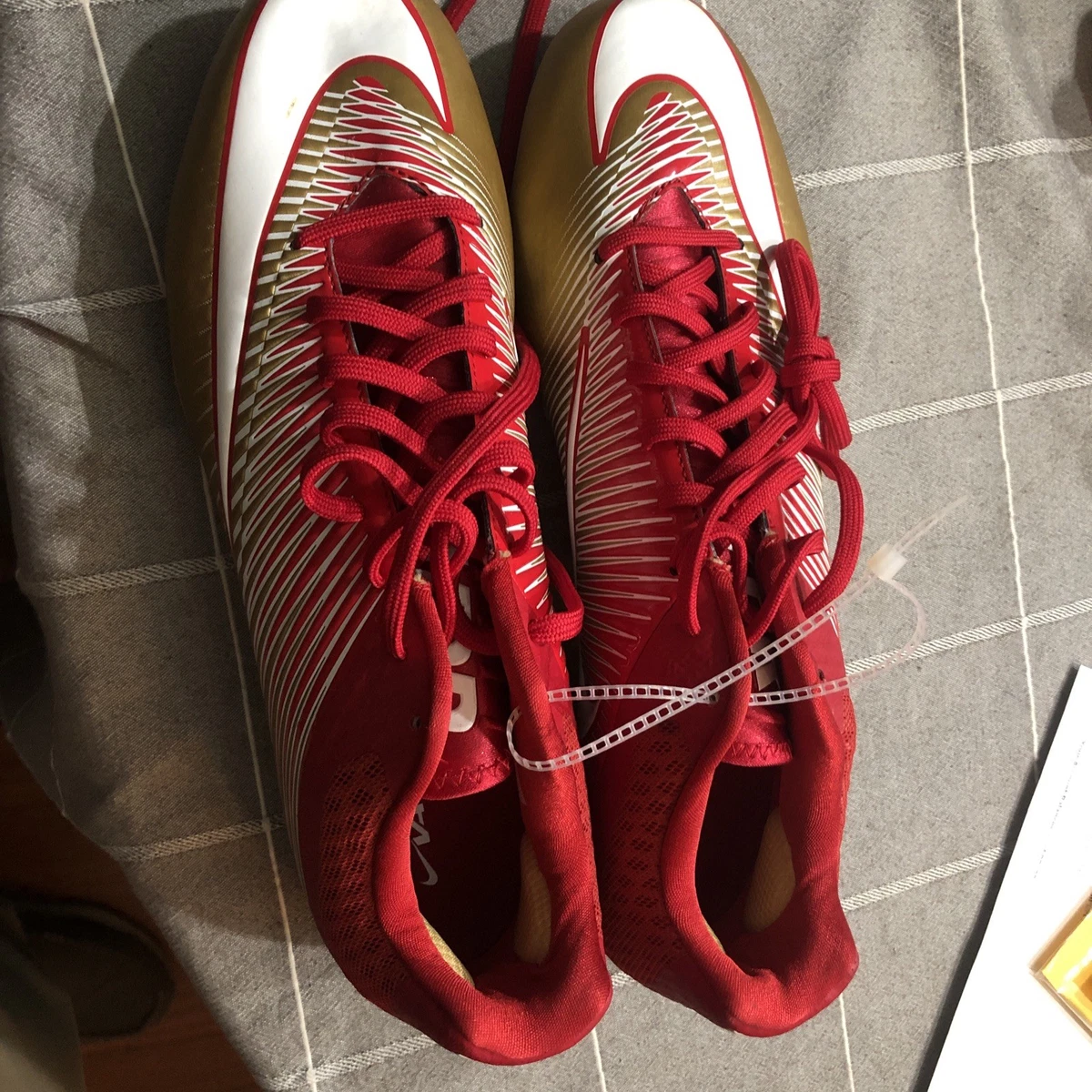 Nike Cleats  Mens 14 Red Hyperfuse Vapor‎ Talon Elite Football Team  500068-610 Nike Vapor Elite 1 Football Cleats – Midway Sports main image 4