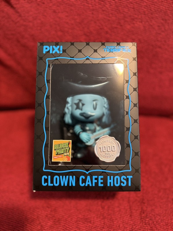 Thrilljoy Block Party 2026 Pix Terrifier Clown Cafe Host LE 1000 Pix! Figure #B
