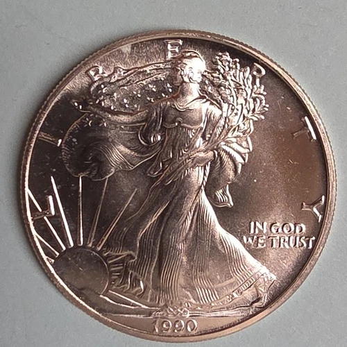 U.S. Mint American Eagle 1990 1 oz Silver Coin .999 Fine Bullion