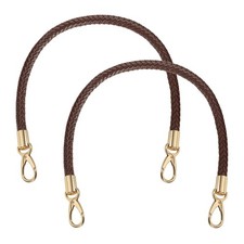 2 Pcs Braided Purse Strap, 21.6 Inch for Handbag Making  Dark Coffee 