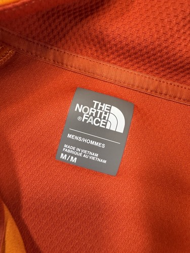 The North Face FlashDry Quarter Zip Pullover Mens Medium Orange Hiking - Picture 6 of 8