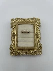 Vintage White Enamel Dot Band Ring Size 7 Gold Tone Costume Jewelry Present