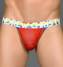 Andrew Christian Pride Mesh Jock: Red - 91050 - Large & X-Large