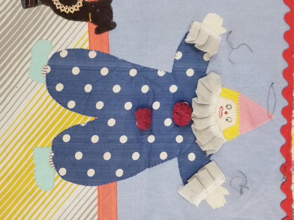 Tapiz vintage tradicional trabajo circo rendimiento trabajo apliques 126x44 cm Foto 4 de 4