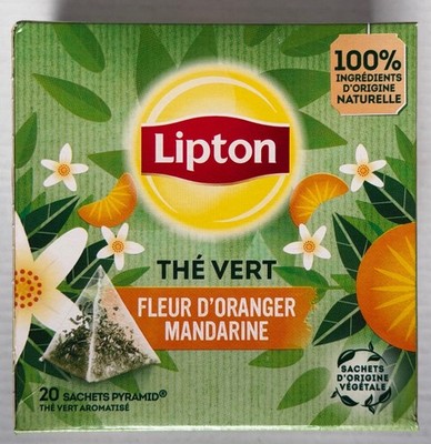 Lipton GREEN TEA:  ORANGE BLOSSOM & MANDARINE - 1 box /20 tea bags-SHIPS FREE