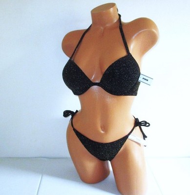 VICTORIA SECRET PINK Swim 38DD/L Super Push-Up Top Bikini Set +2cup (L-DD/L) nwt