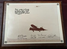 SR-71 Blackbird Aircraft Jet Photo Signed By Test Pilot + Officers Rare History!
