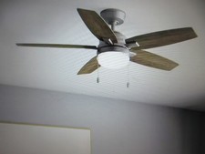 Hunter Antero 52 in. Hunter Express Indoor Matte Silver Ceiling Fan with Light
