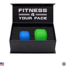 Jaw Exerciser  Toner - Custom Fit Face  Neck Workout Bundle, Pop N Go