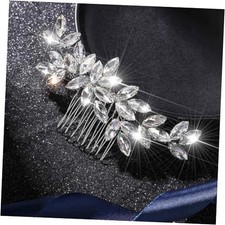 Crystal Wedding Hair Comb Rhinestone Bridal Hair Piece Sparkly Hair Silver