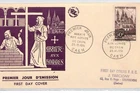 FRANCE 1951 FDC *Abbaye aux Hommes* First Day Cover ILLUSTRATED Caen RF354