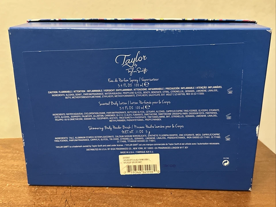 TAYLOR от Taylor Swift 3,4 унц спрей тела лосьон порошок 3шт набор духов женщин новый - Изображение 3 из 3