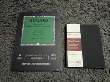 Arches 140lb 10x14 Watercolor Pad With Strathmore Mixed Media Journal