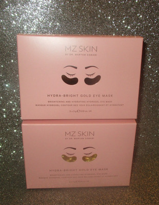 3 Boxes MZ SKIN Hydra Bright Gold Eye Masks Brightening & Hydrating 5 pairs each
