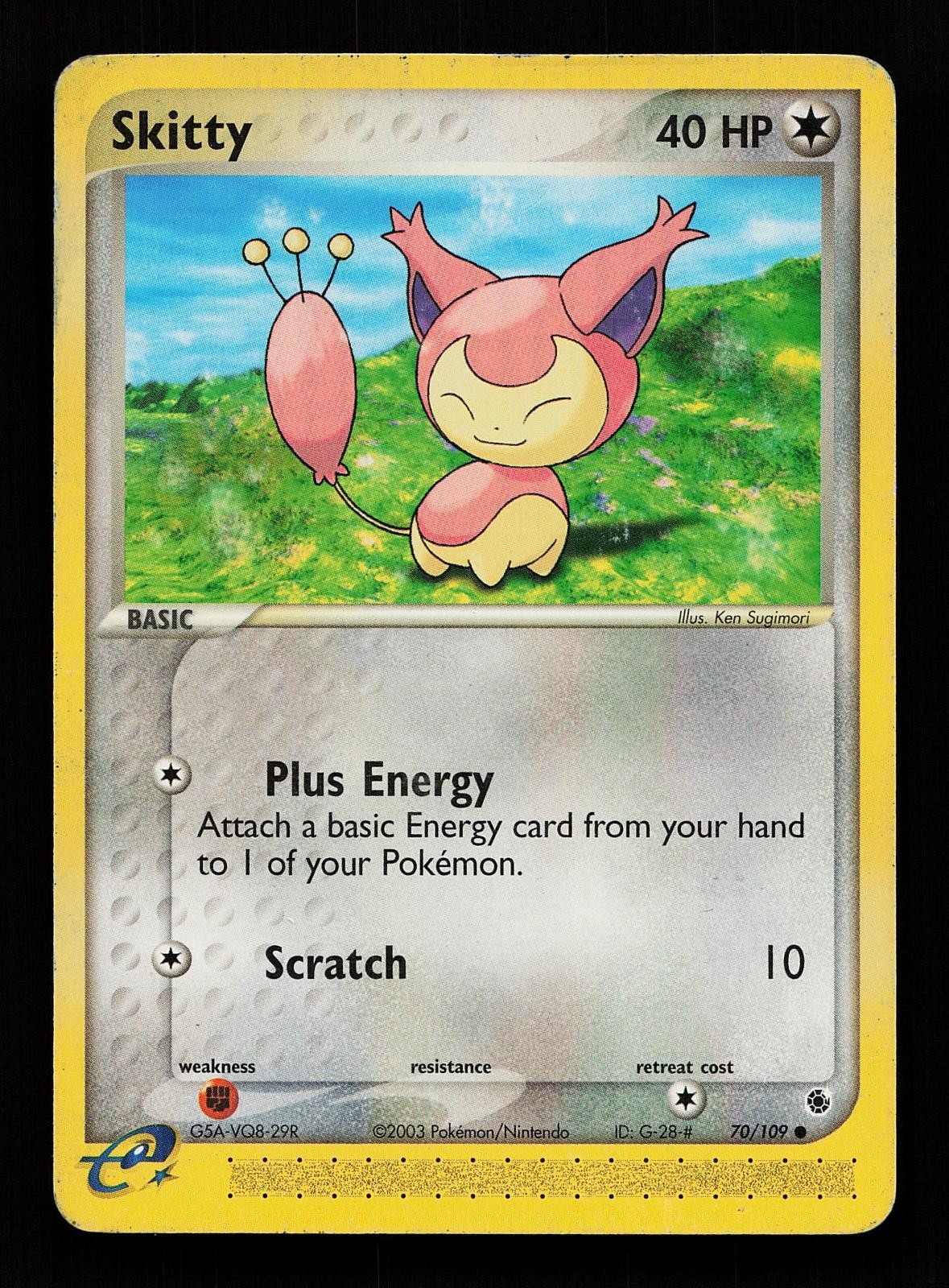 Skitty 70/109 Common Ruby & Sapphire Pokemon Card