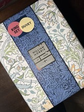 WILLIAM MORRIS DUVET SET KING HYACINTH Leaf Green COTTON 2 Shams Cottage FLORAL
