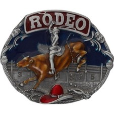 Bull Rider Riding Pro Professional Rodeo Western Cowboy 2000s NOS Belt Buckle