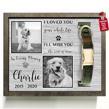 Bfi Gift Personalized Dog Picture Pet Loss Sign Frame with Name Photo Keepsak...