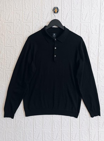 Men Boggi Milano Sweater Black Wool M