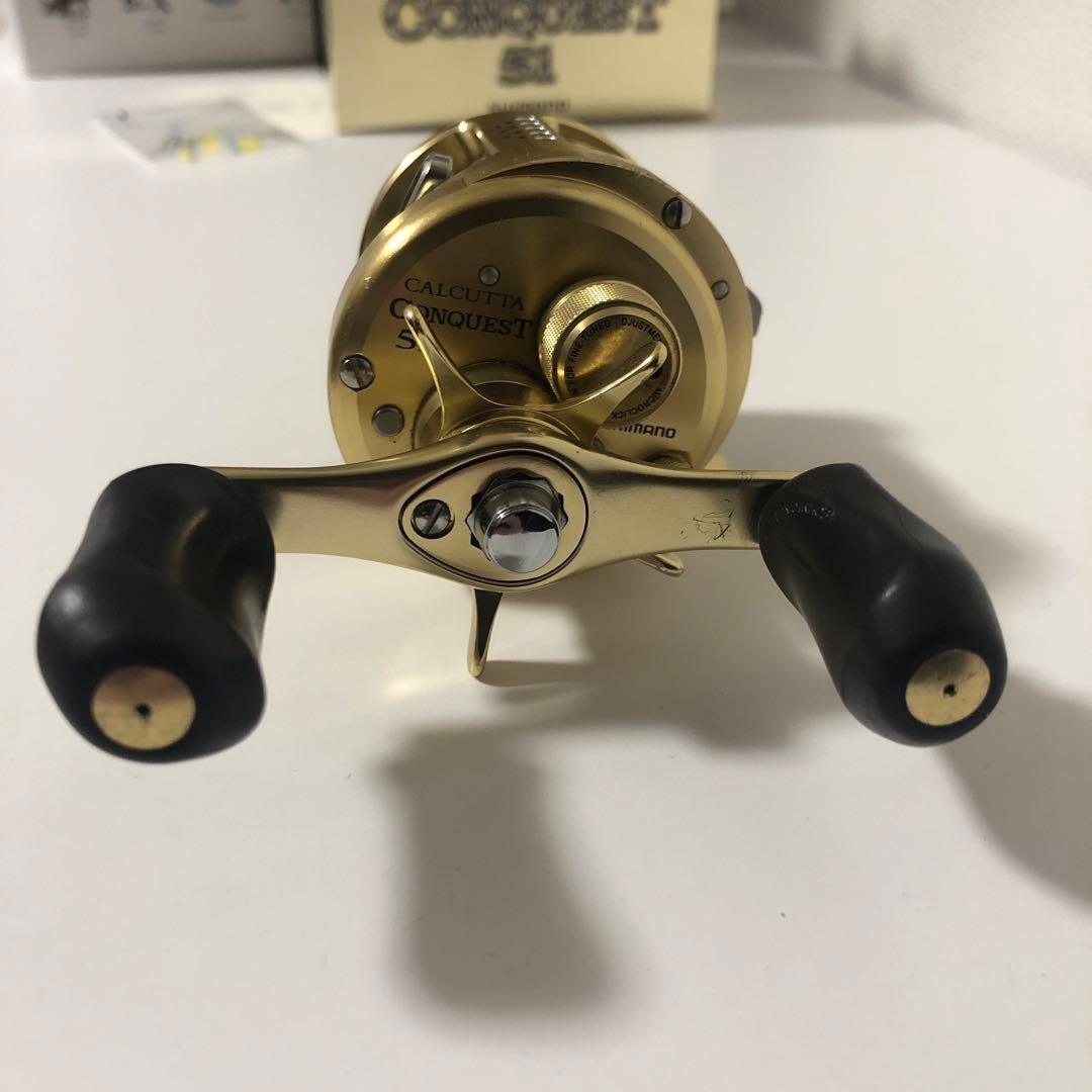 Shimano Calcutta Conquest 51 Baitcasting Reel Gold Used Excellent Condition - Image 5