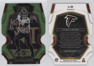 2022 Select Premier Level Neon Green Prizm Die-Cut /299 Desmond Ridder Rookie RC