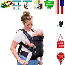 Flip 4-in-1 Adjustable Ergonomic Baby Carrier - From Newborn to Toddler, Black