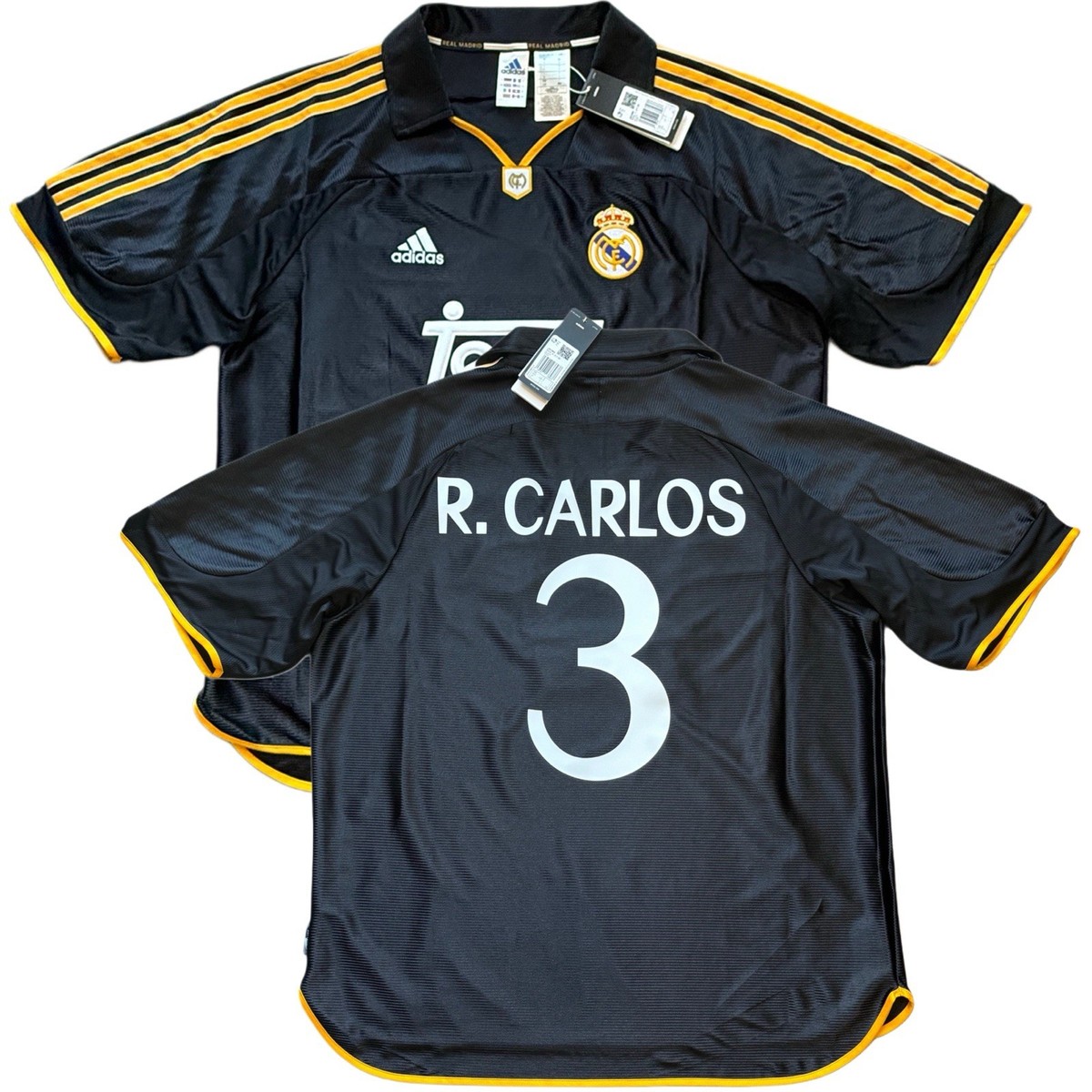 1999/00 Real Madrid Away Jersey #3 Roberto Carlos Large adidas