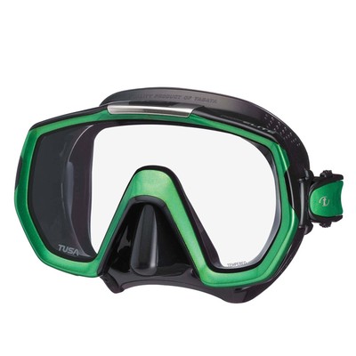 Black Energy Green DIVE MASK Snorkeling Set with Fins and Mesh Bag 180 View