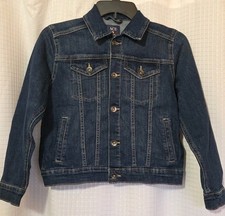 Childrens Place Denim Jacket Size M Girls 7/8 Long Sleeve Button Front
