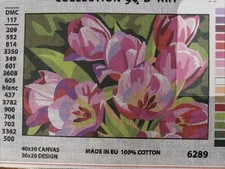 Collection D Art Printed needlepoint Tapestry Canvas Only 30 X40 Cm