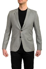 Hugo Boss Men's "Anlod" Gray 100 Wool Two Button Blazer US 38R IT 48R