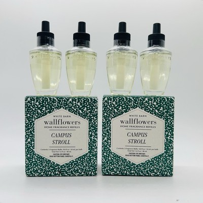 4 Refills Bath & Body Works CAMPUS STROLL Home Fragrance Wallflowers Bulb 0.8 oz