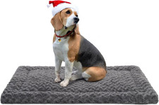 Washable Dog Bed Mat Ultra Soft Dog Crate Pad Comfy Fluffy Pet Kennel Beds Sleep