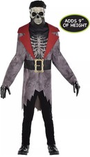 Undead ILLusions Pirate Halloween Costume Adds 9" to Height Kids Large12-14