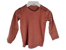 Minymo T-shirt Manches Longues Fille Rose Côtelé Coton Bio (EU 92)