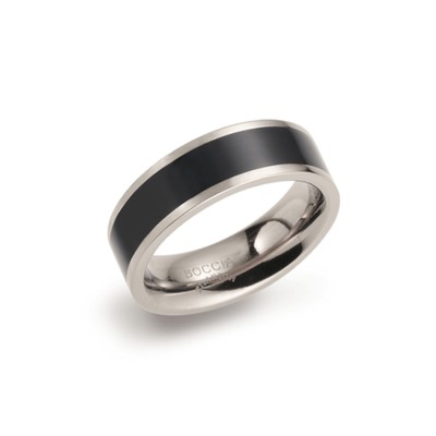 Ring von BOCCIA TITANIUM aus Titan mit schwarzer Keramik
