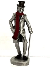 Hudson Pewter Winter Villagers # 4835 Grandpa Todd - Man With Walking Cane 1989