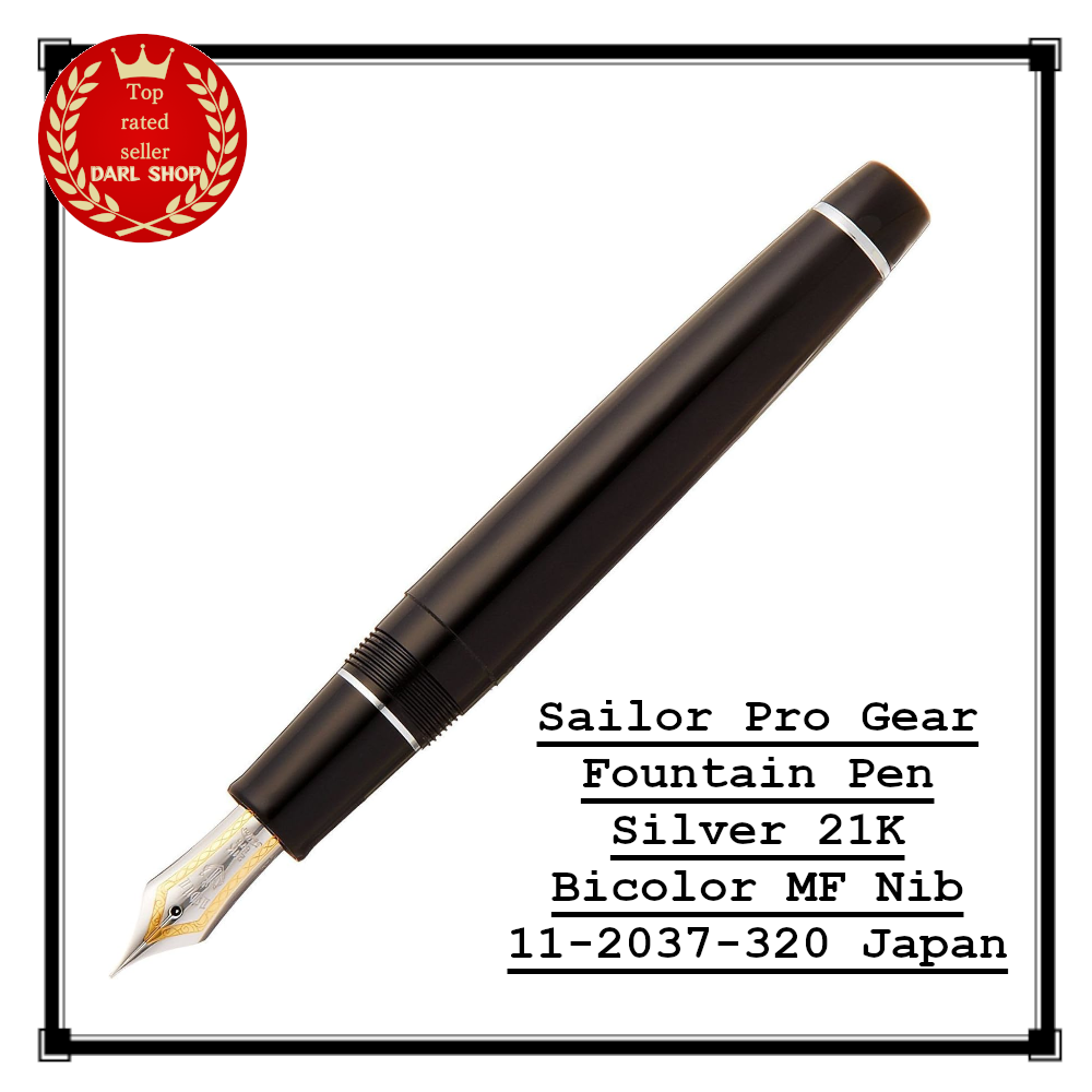 Sailor Pro Gear Fountain Pen Silver 21K Bicolor MF Nib 11-2037-320