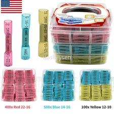 1000/200PCS Heat Shrink Butt Splice Wire Connectors Waterproof Crimp Terminals